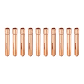 sourcing map 10pcs 13N21 TIG Welding Collet 0.04" (1mm) Copper Tungsten Electrode Collet Tips for WP9 20 25 TIG Welding Torch Series