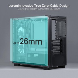 Redragon GC218M Gaming Back-Mounted PC Case, M-ATX Computer Chassis w/ 2 x 120mm Fans Pre-Installed & High Airflow Perforated Panels, 270° Full View, Easy Cable Management, Black