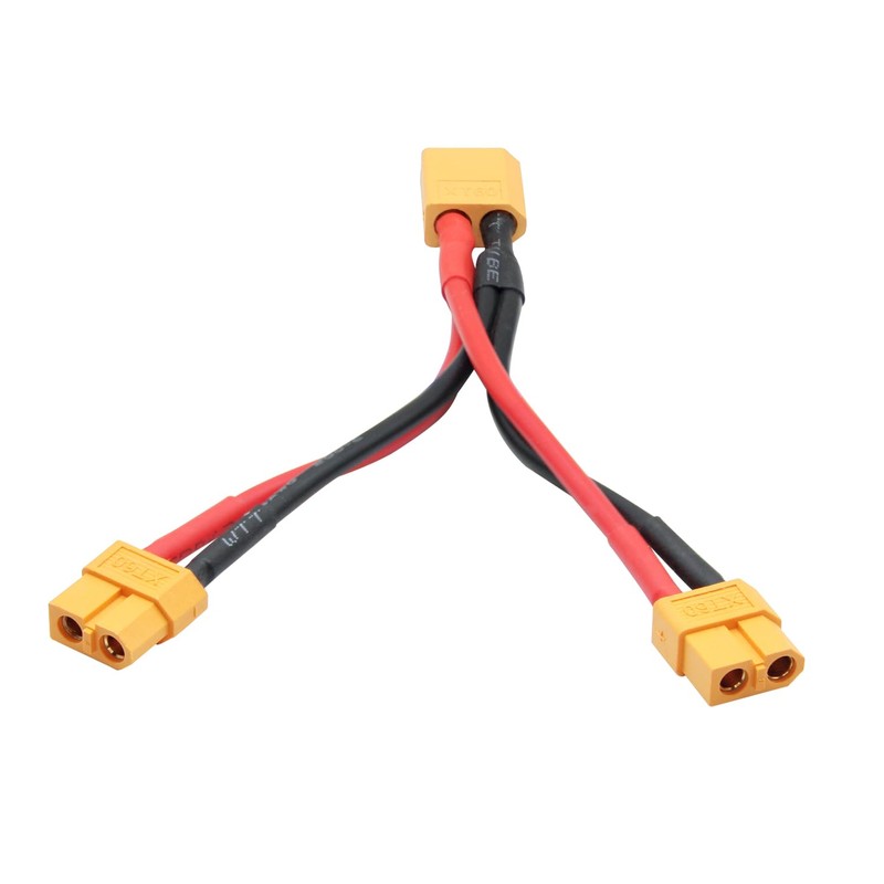 XT60 Parallel Battery Y-type Distribution Cables,1 Male to 2 Female