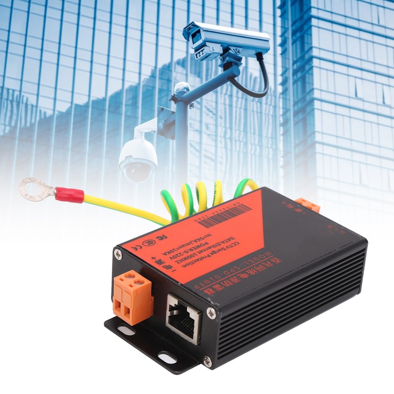 Ethernet Surge Protector Monitoring System RJ45 Lightning Suppressor for Security