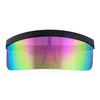 Elite Futuristic Oversize Shield Visor Sunglasses Flat Top Mirrored Mono