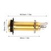 1/4 Inch 6.35 mm Brass Mono Guitar Bass Barrel Jack