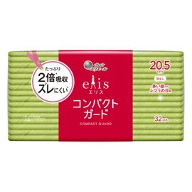Ellis Compact Guard Wingless Napkins 8.1 inches (20.5 cm), 32 Sheets for Heavy to Normal Days