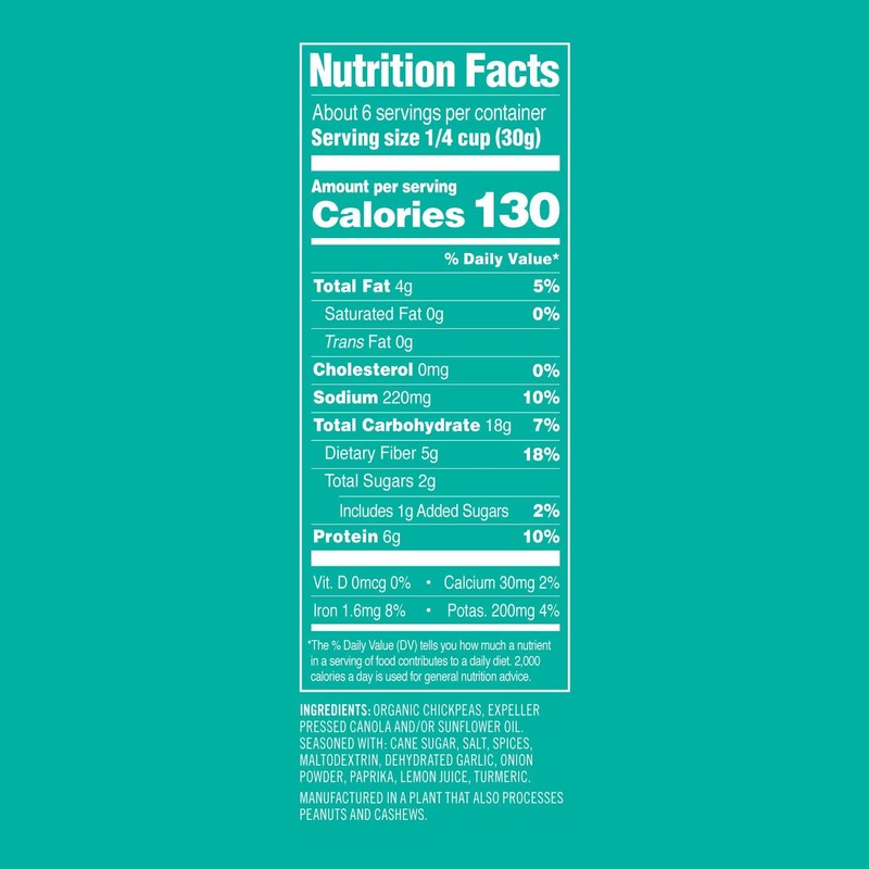 Saffron Road Organic Crunchy Chickpea Snacks-Gluten Free, Non-GMO, Kosher, Vegan