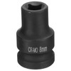 sourcing map 4 Point Square Socket 1/2" Drive 8mm Metric