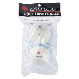 Sakurai CLB-402WHBL CALFLEX Tennis Soft Tennis Ball, Safety Valve, 2 Balls, White x Blue
