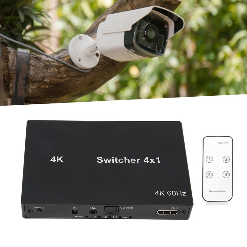 4Kx2K HD Multimedia Interface Switch 4X1 Mouse Keyboard Control Video