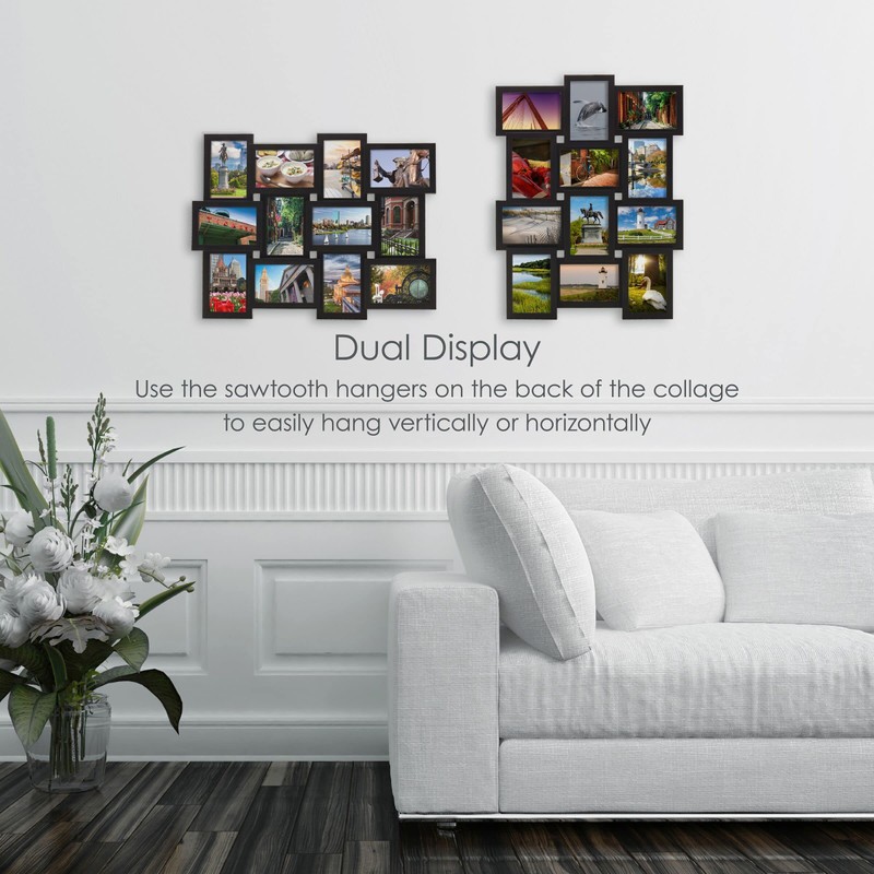 Melannco 12 Opening Collage Frame, Displays 4x6 and Six 6x4