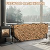 Ebeneze 5.9ft Firewood Rack Holder, Outdoor Indoor Heavy Duty Metal