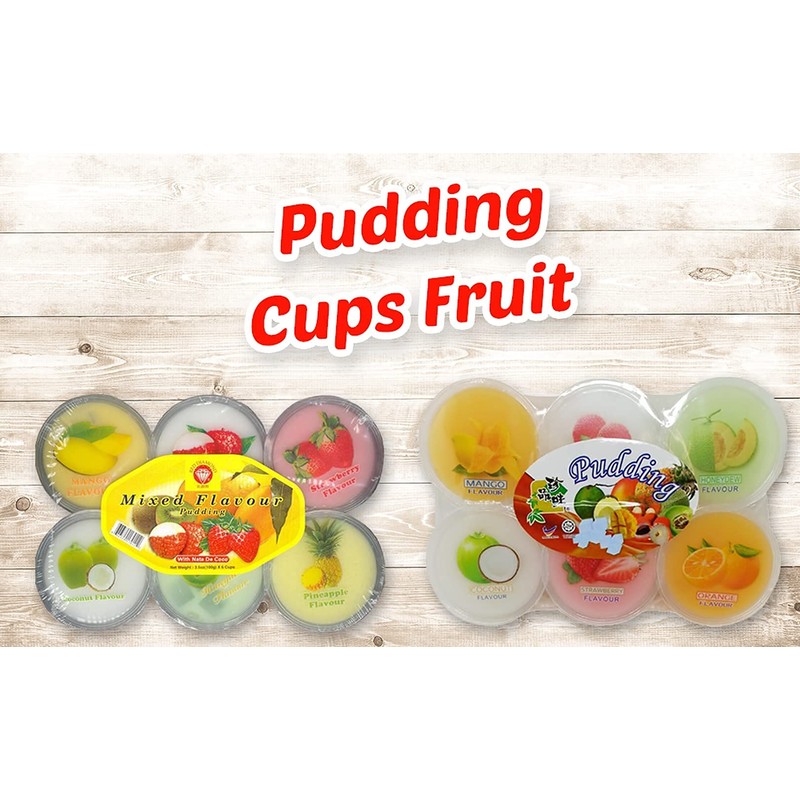 Pudding cups Fruit || RED DIAMOND -Halal حلال | Mixed