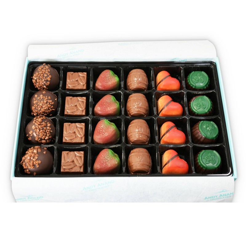 Andy Anand 24 Piece Premium Bon Bon Chocolate Collection Assortment,