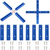 Iverntech 16 Piece Deep Blue T-Rail Intersection Set with Wood