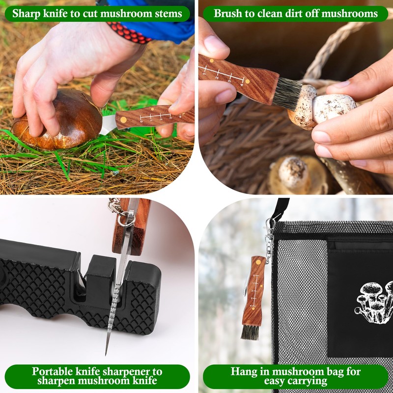 6 PCS Mushroom Foraging Kit, Anglecai Mushroom Collecting Tools Includes