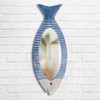 BLACK FOREST DECOR Indigo Fish Wood Wall Mirror