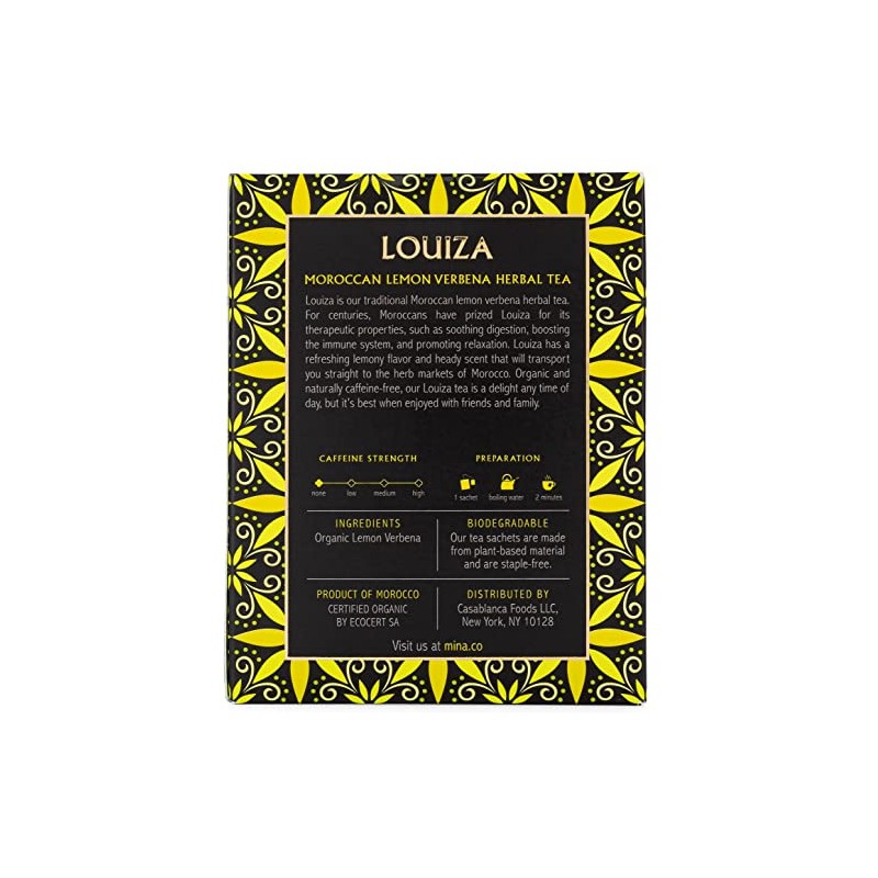 Mina Louiza, bolsas de té de hierbas orgánicas marroquíes de