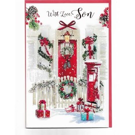 Christmas Card For Son 23 x 15 Cm (9 x 6 inches) With Love Son Enjoy Every Moment Christmas Wish