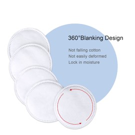 MSQ Cotton Rounds (298 Count), Makeup Remover Pads, Cotton Facial Cleansing Round Cotton Pads Lint-Free, Hypoallergenic