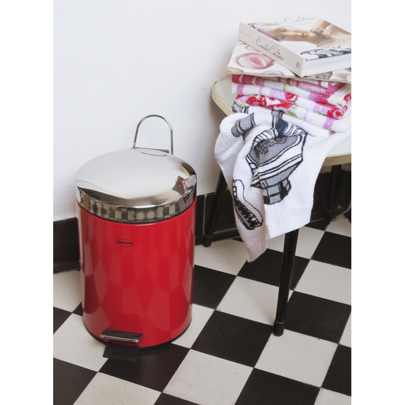 Cabanaz Pedal BIN 3L RD, Metal, Red, 17 x 17