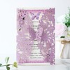 Hosmsua 20PCS 5.12 x 7.3 Blank Purple Quinceanera Invitation Kit