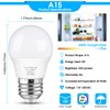 Maylaywood LED Refrigerator Light Bulb, 40 Watt Equivalent A15 Fridge