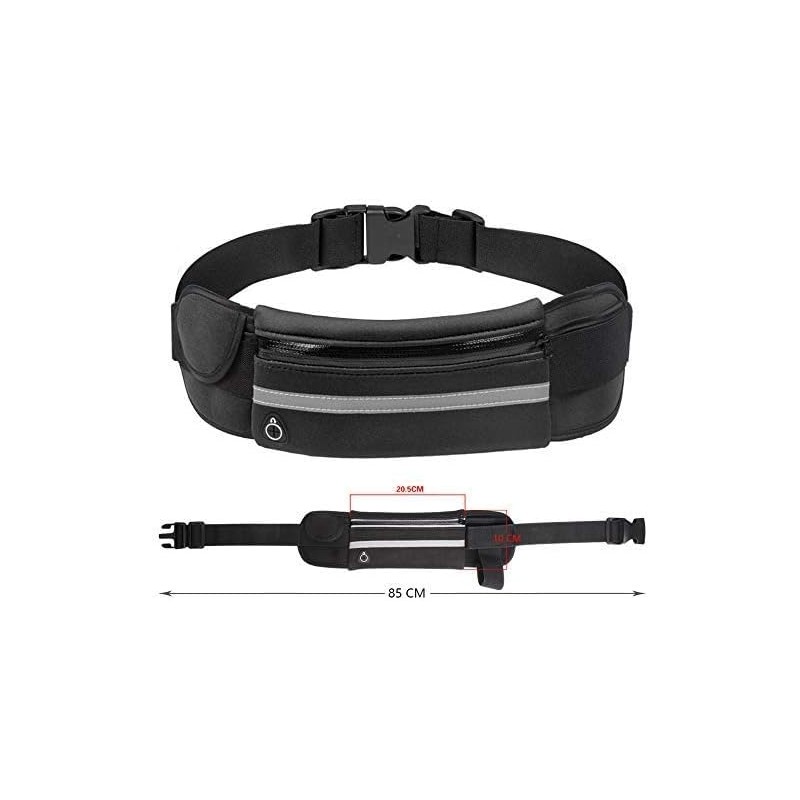 Running Belt Waist Pack with Water Bottle Holder, Adjustable Strap,