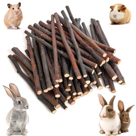 YIBOOOM 3.5 oz (100 g) Apple Branches Rabbit Toy Bite Hamster Treats Chinchilla Bite Tree Degu Toys Small Animals Bait Guinea Pigs Cages Squirrel Small Animals Natural Chew Toy (Apple Branches)