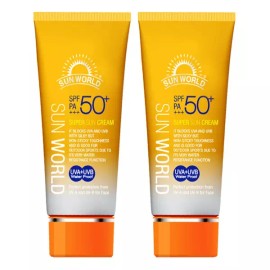 Sunworld 썬월드 수퍼 선크림 썬크림 x 2개 / SPF50+ PA+++ 80ml 워터프루프 자외선차단 기능성 Sunworld Super Sunscreen Sunscreen x 2 / SPF50+ PA+++ 80ml Waterproof UV Protection Functional