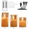 GenSwin Rechargeable LED Flameless Flickering Glass Candles with Remote Timer,