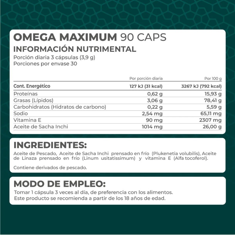 Suplemento Mega Maximum (omega 3,6,9) (90 Caps) - Pronat Sin