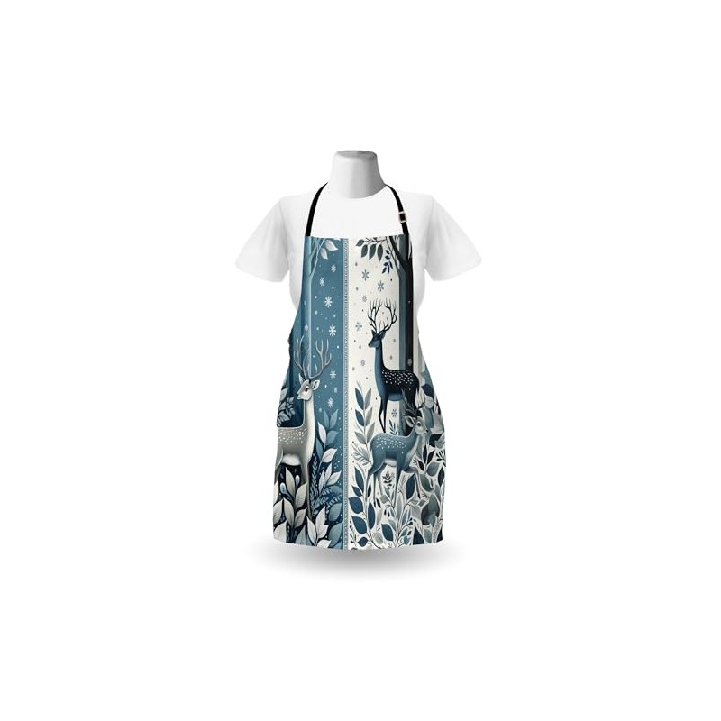 ABAKUHAUS Cooking Apron, Blue-grey, dark grey