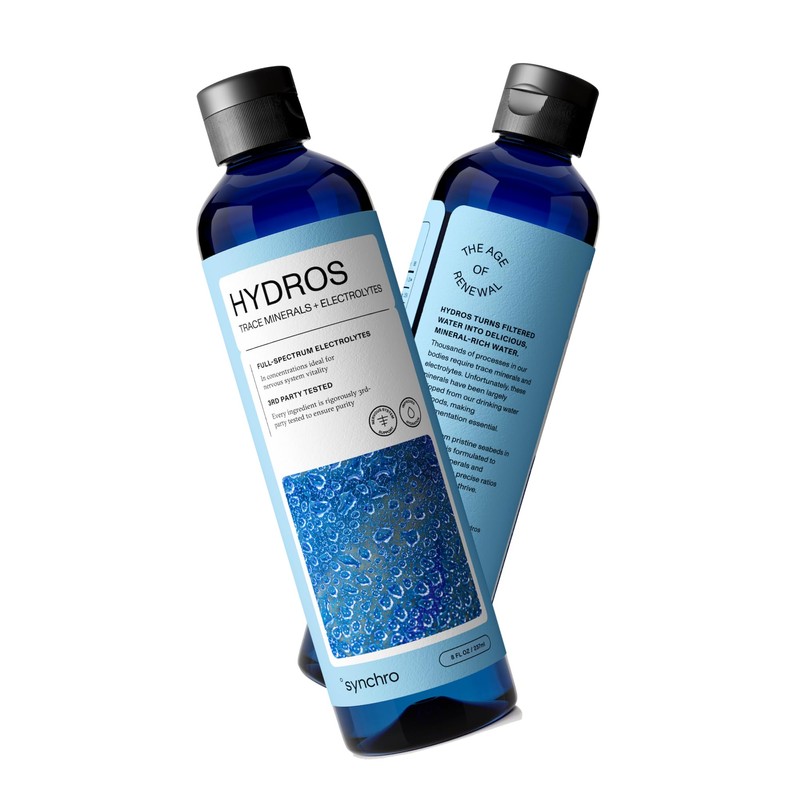 Synchro - Hydros Trace Mineral Drops with Electrolytes, Mineral-Rich Water