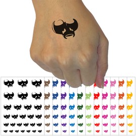 Manta Ray Temporary Tattoo Water Resistant Fake Body Art Set Collection - Light Blue (One Sheet)