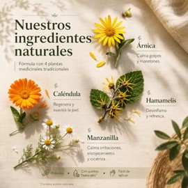 Herbolare Gu Gu Stick Original  Bálsamo en Barra Natural con Árnica, Caléndula y Manzanilla  Para Golpes, Raspones y Rozaduras  Apto para Bebés y...  