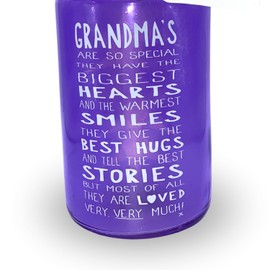 Messages Of Love Light Up Jar Grandma | Birthday Unisex | Home Décor | 2 x AA, Multi, 2 Count (Pack of 1)