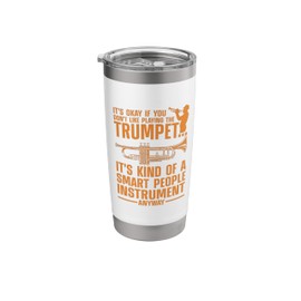 Cool Trumpet Art For Men Women Kid Trumpetist Trumpet Player Stainless Steel Insulated Tumbler