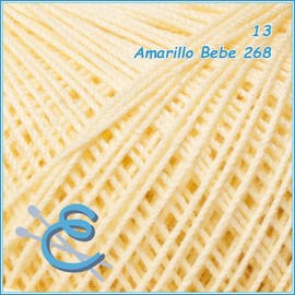 CROCHET OMEGA NO.20 [30grs] - 100% Mercerized Cotton Yarn for Fine Crochet - Color 13-Baby Yellow 268