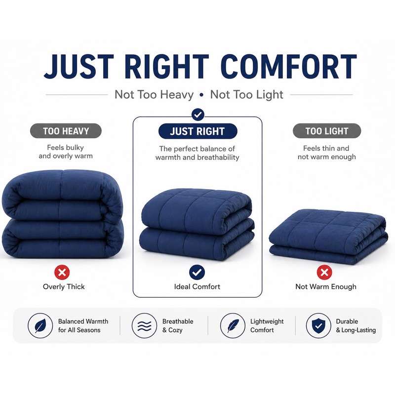 EVOLIVE All Season Comforter – Ultra Soft Pre-Washed Microfiber Down