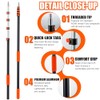 TRULYWIN 26FT Light Bulb Changer & Cleaning Kit, Telescoping Pole