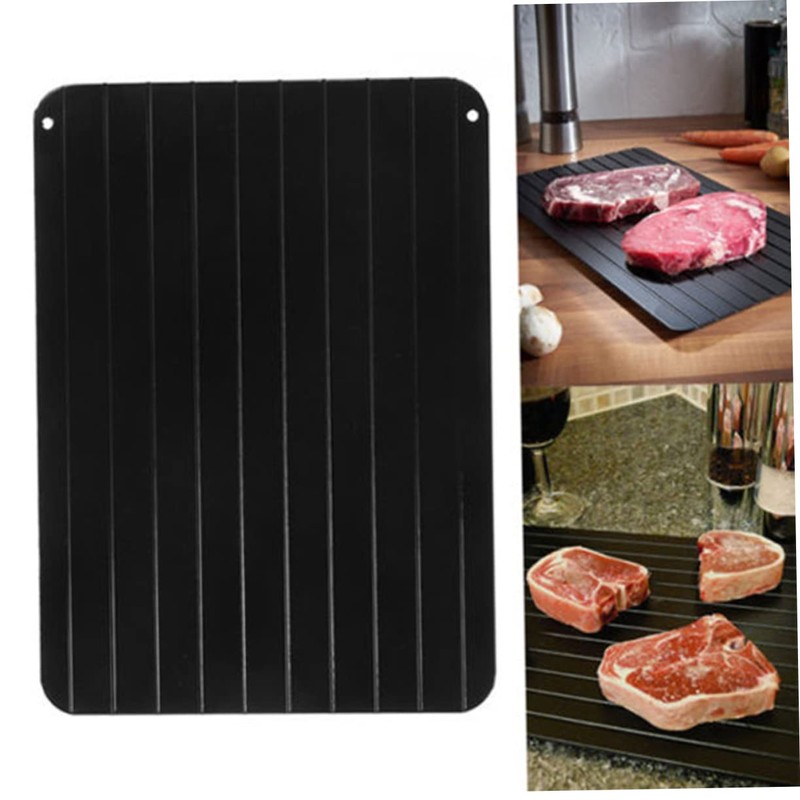 SHOWERORO Thawing Tray Aluminum 29.5x20.8x0.3cm Fast Defrosting Plate Kitchen Tool