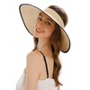 Womens Sun Hat Wide Brim Hats for Women Straw Sun