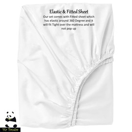 Mr Pandaa 100% American Supima Cotton 800 Thread Count Sheet Set, Ultra Crisp, Sateen Weave Hotel Collection, 19" Deep Pockets - Full-White