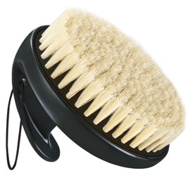 VANZAVANZU Dry Body Brush Eexfoliating Brush, Natural Bristle Dry Brushing Body Brush for Cellulite, Plastic Body Scrub Brush Help Blood Circulation Improvement (1 Pack-Black)