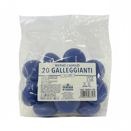 Cereria Di Giorgio - 20 Candele Galleggianti - Ø 4.5 cm h. 2.7 cm - Blu Dusk
