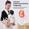 CUBY Baby Carrier for Newborns, Breathable Double Zip, Ergonomic Leg