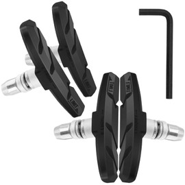 FEELCAT Bicycle Brake Shoe V Type Brake Pad All-Weather V Brakes Noise Reducing Durable for Mountain Bike Road Bike 2.7 inches (70 mm) Left/Right Separated Design with Hex Wrench (A-Standard
