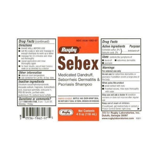 Sebex medicated dandruff Seborrheic Dermatitis & Psoriasis shampoo 4oz (pack of 2)