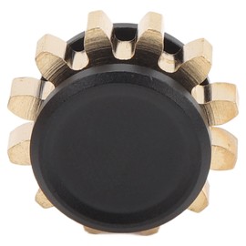Brass Gear Rotating Toy, Brass Gear Finger Toy Stress Relief Low Noise Portable for ADHD (Black)