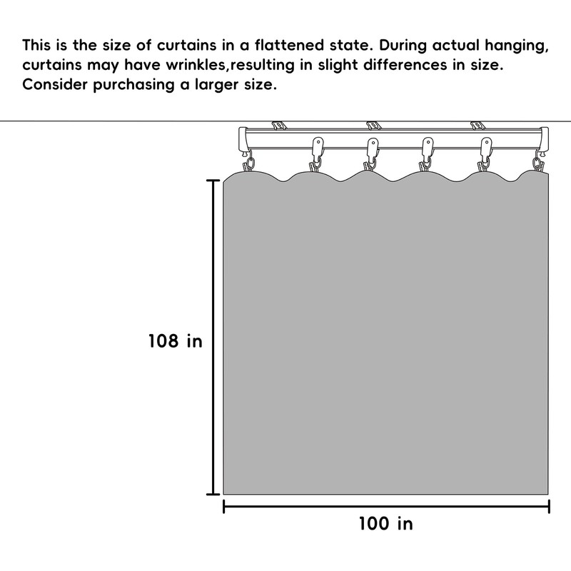 hoeflife Room Divider Curtains Blackout Floor to Ceiling Curtain with