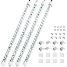 Linkstyle 4PCS 12V LED Interior Light Bar, 192LEDs LED Light Strip Lamp with Switch, Super Bright 6500K LED Lighting for Car Trailer Truck RV Cargo Boat Cabinet