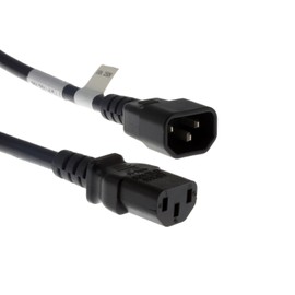 CablesAndKits C13 to C14 Power Cord, 10A/250V, 18 AWG, 10 ft, Black, PC Extension Cables, Compatible with Cisco P/N CAB-C13-C14-AC, Reliable Power Distribution for Computers and Networking